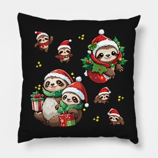 Christmas Sloth Set Pillow