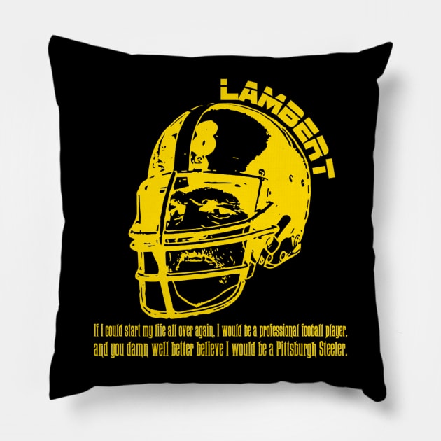 Jack Lambert-all gold Pillow by MarcusCreative