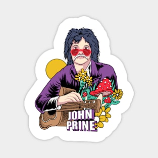 John Prine Styled Aesthetic Design Magnet