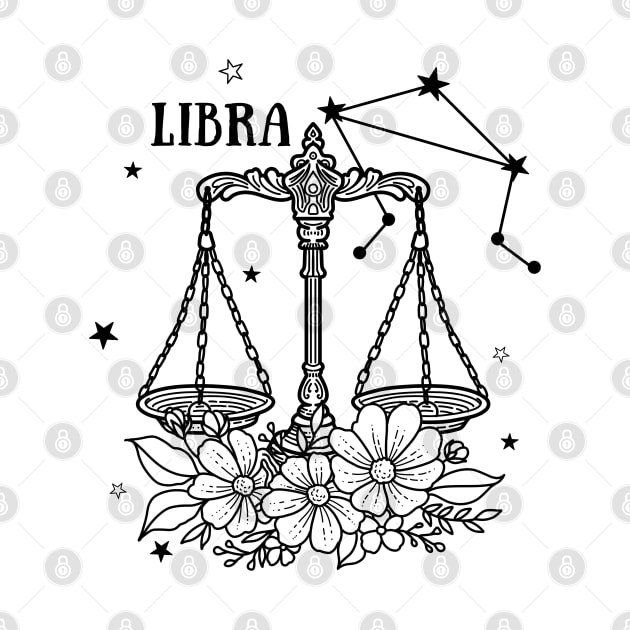 Zodiac Garden Floral Design: Libra by The Cosmic Pharmacist