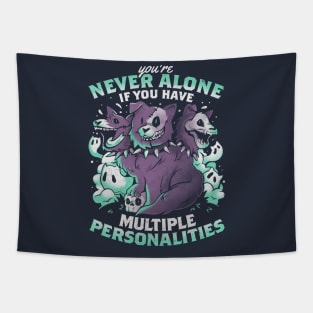 Multiple Personalities - Funny Evil Hell Dog Gift Tapestry