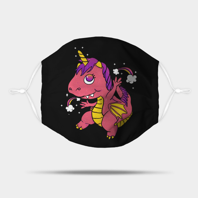 Sparkly Kawaii Dragicorn Dragicorn Mask Teepublic