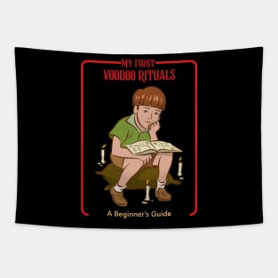 My First Voodoo Rituals - Vintage Dark Humour Tapestry