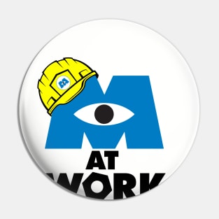 Monsters At Work Text Logo Pin