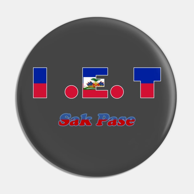 I.E.T. Ayiti Sak Pase Haitian Flag Colors Pin by Pro Melanin Brand