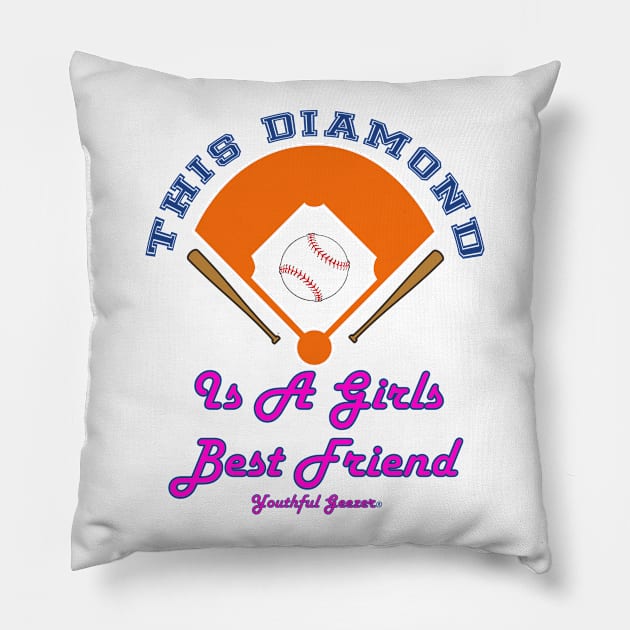 This Diamond Is A Girl's Best Friend Pillow by YouthfulGeezer