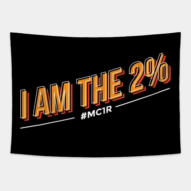 Redhead I Am The 2% Mc1r Red Hair Tapestry by MooonTees