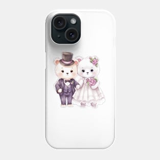 Polar bear Couple Gets Married Phone Case