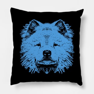 Blue Chow Chow Pillow