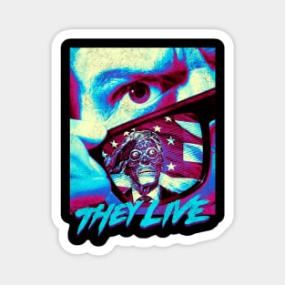 Distressed Classic Retro They Live Magnet