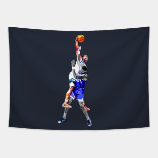 Anthony Edwards Dunk on John Collins WPAP Tapestry