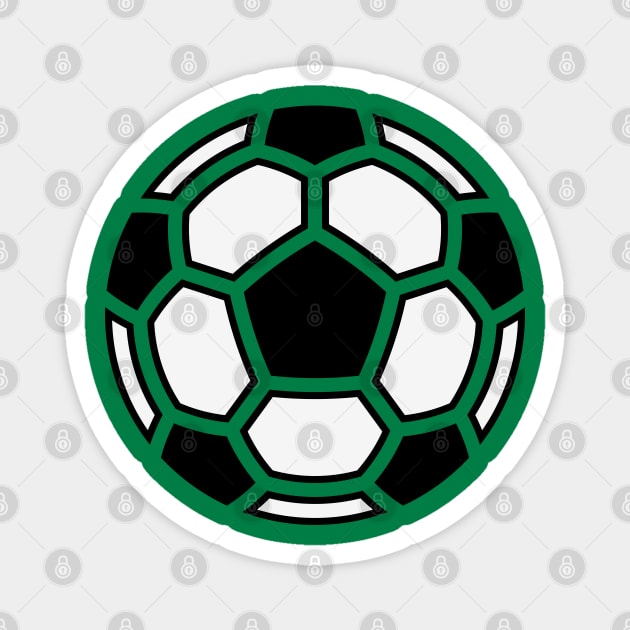 Soccer Mosaic (Ball / Logo / Symbol / Pictogram / Icon / 2C) Magnet by MrFaulbaum