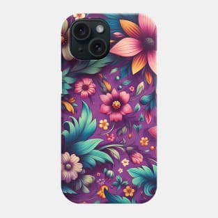 Purple Floral Phone Case