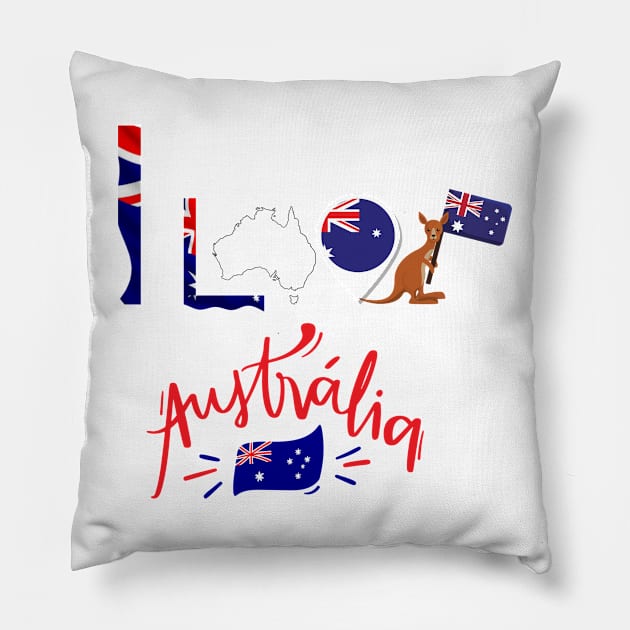 I LOVE AUSTRALIA Pillow by Haddoushop