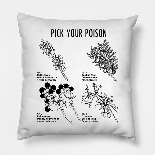 Pick Your Poison Pillow by prettyinpunk