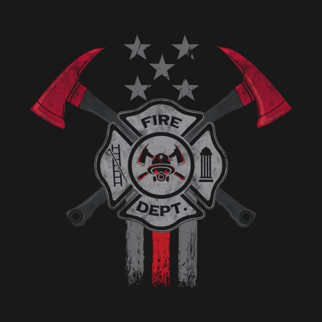 Firefighter Thin Red Line For Dad by Weirdcore
