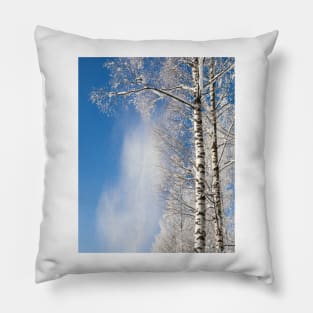 Snow falling from trees Pillow