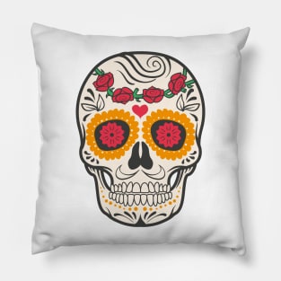 Colorful Skull Pillow