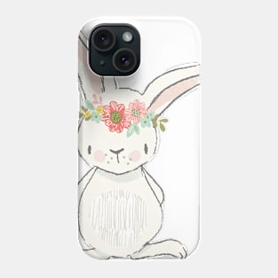 Cute Easter Bunny White T Shirt Top Women Phone Case