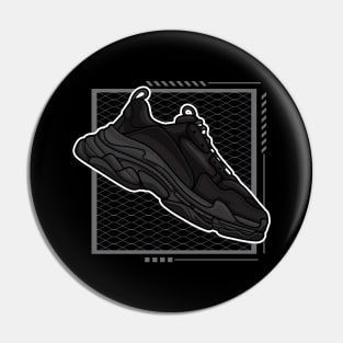 Balen Triple Black Sneaker Pin