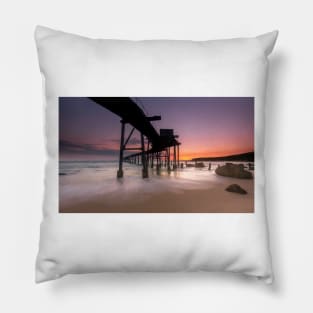 Sunrise under the pier Pillow