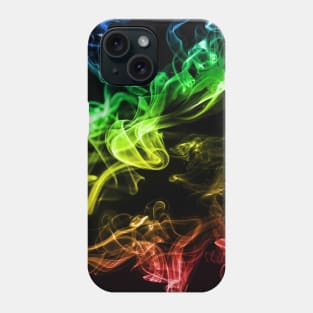 Rainbow Smoke On Black Phone Case