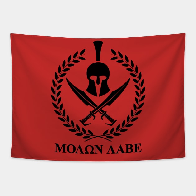 Mod.1 Molon Labe Greek Spartan Tapestry by parashop