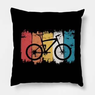 Mountain biking retro style gift Pillow