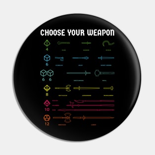 Choose your weapon, roleplayer! Pin