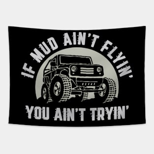 4X4 Off-Road Mudding Mud Flyin' Tapestry