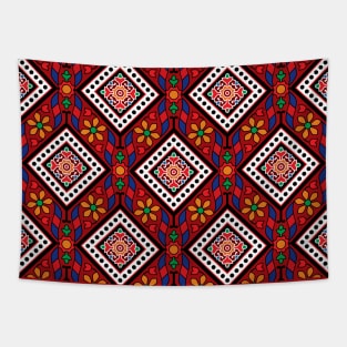 Colorful Ajrakh patter Tapestry