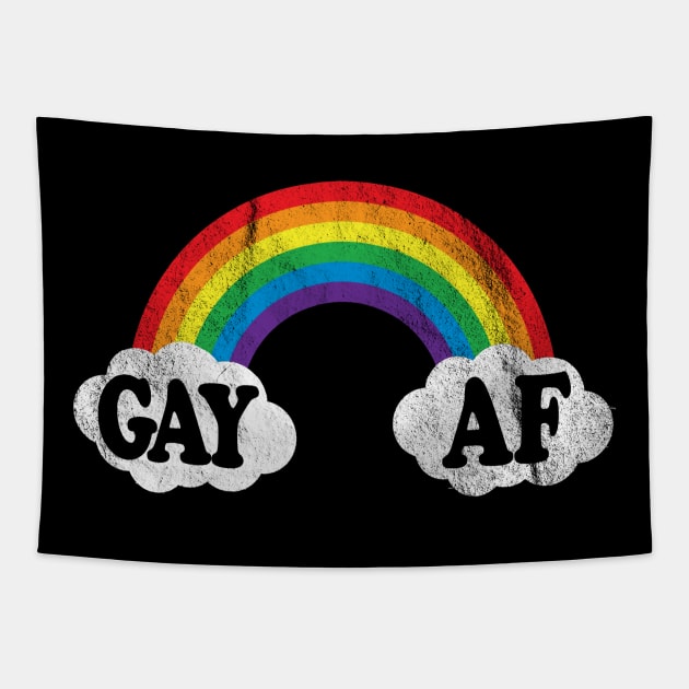 Gay Pride Month LGBT Rainbow| Funny Gay AF Shirt Tapestry by BlueWaveTshirts