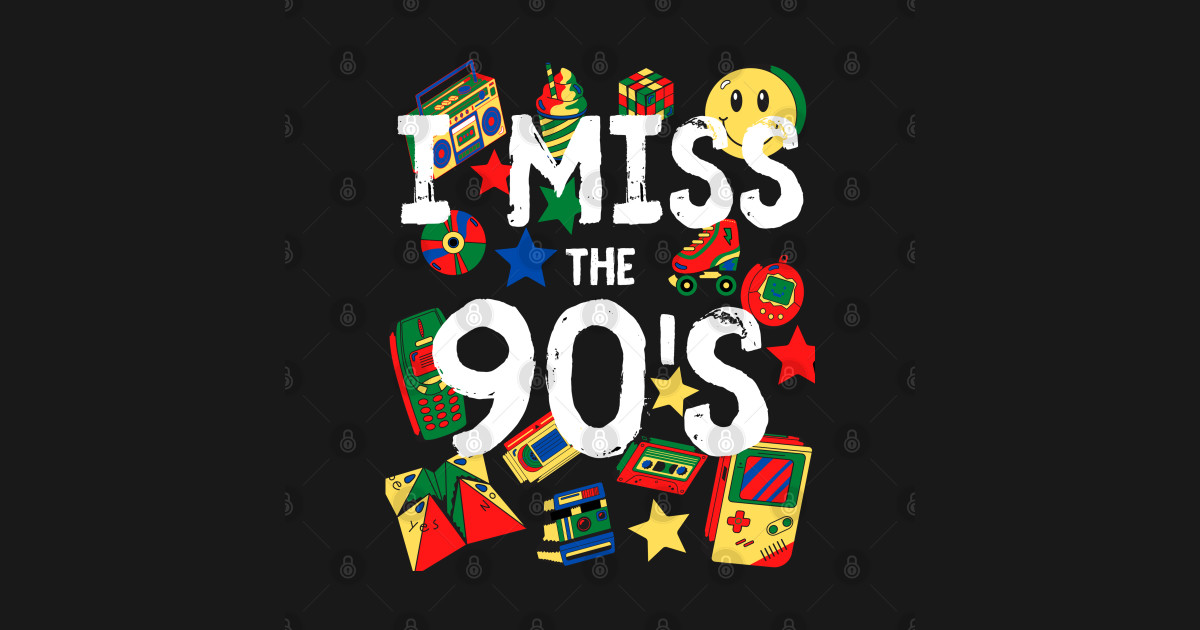 T-shirt Femme 'I Love The 90s' - Style Rétro, Coupe Regular, Manches Courtes