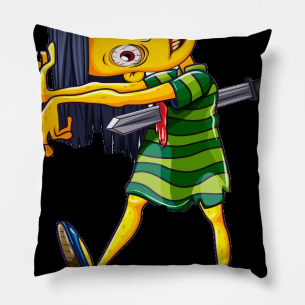 Zombie girl Pillow by StoreMoustafa