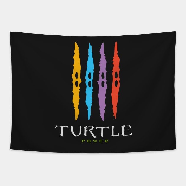 Turtle Power - Energy Drink Tapestry by RetroReview