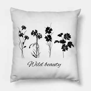 Minimalistic Wild Flowers - Wild Beauty Pillow