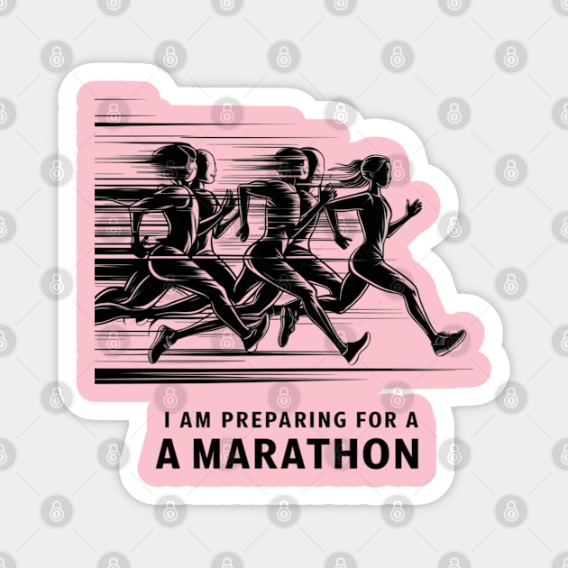 Marathon Prep: Runners in Motion Magnet by UrbanBlend