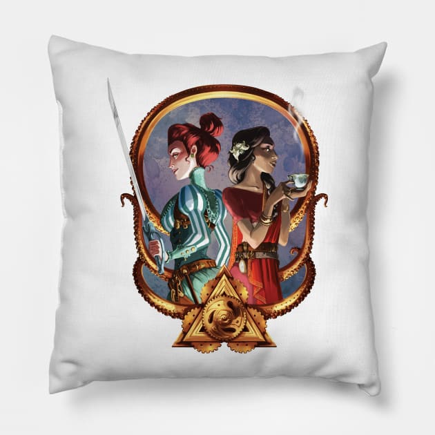 steampunk tentacules Pillow by LaurenceB