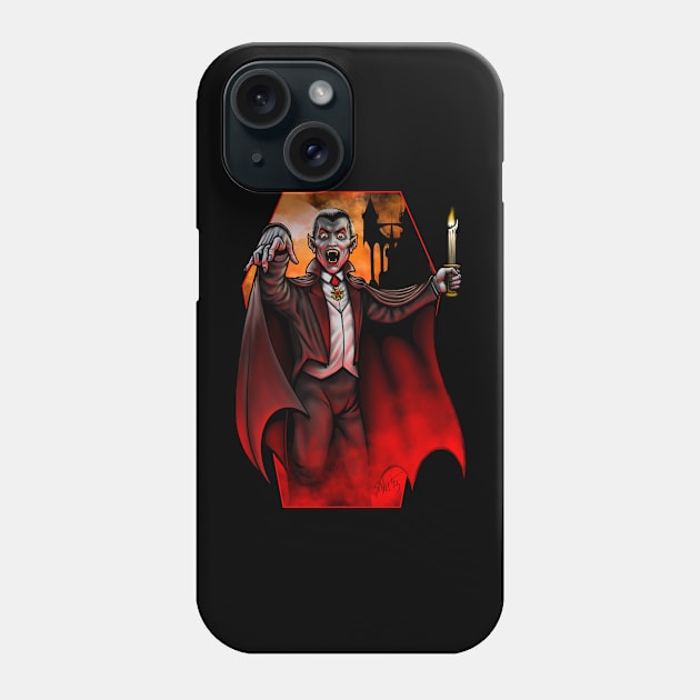 Portrait of Dracula Phone Case by Chad Savage