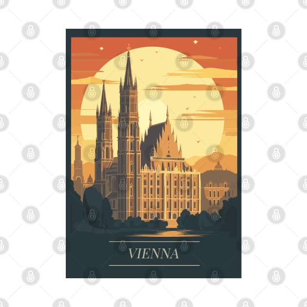 Vienna, Austria, Travel Poster by BokeeLee