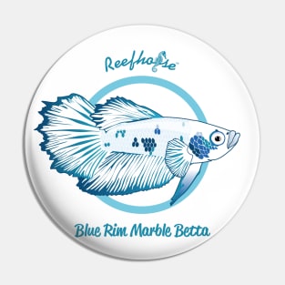 Blue Rim Marble Betta Pin