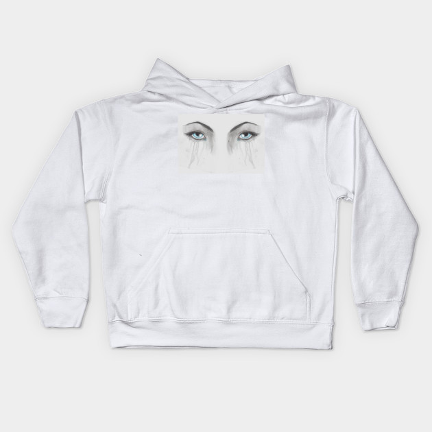 Blue Eyes Cry Watercolor Kids Hoodie Teepublic