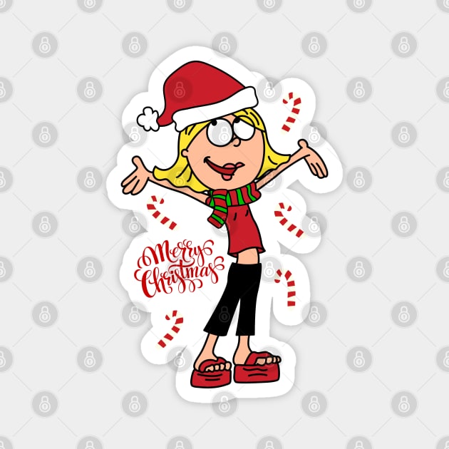 Merry Lizzie X'mas Magnet by artxlife