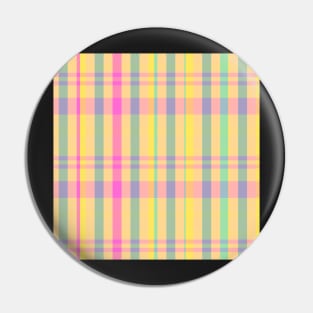 Summer Aesthetic Catriona 2 Hand Drawn Textured Plaid Pattern Pin