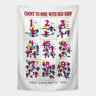 COUNT TO NINE WITH RED BIRD Tapestry