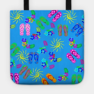 Summer Flip Flops & Flowers Tote