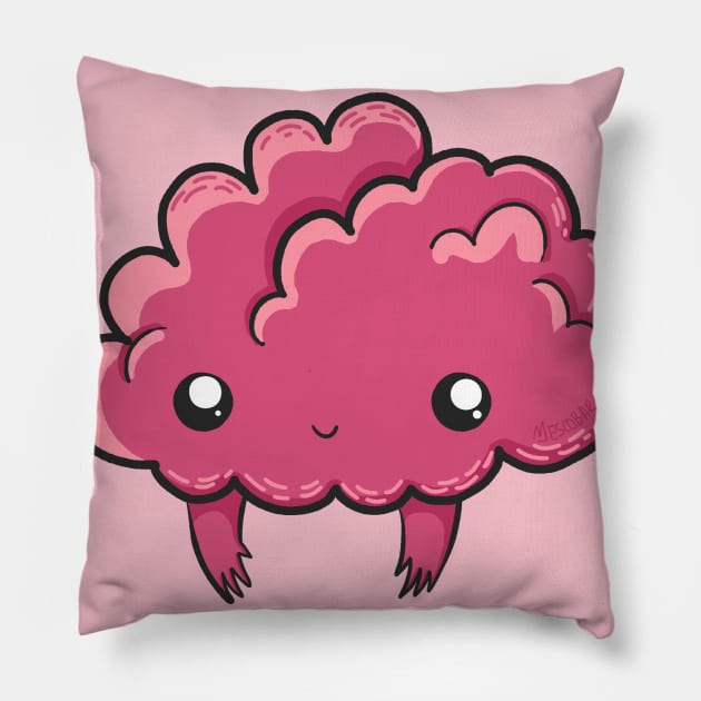 Cerebrito feliz - Facciamo finta che tutto va ben Pillow by beatrizescobarilustracion