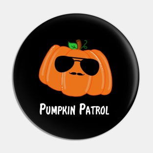 Pumpkin Patrol Funny Halloween Trick or Treat Police Pin