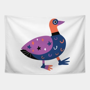 Cute Mallard Duck Cartoon Tapestry