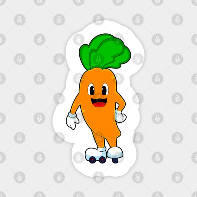 Carrot Roller skates Inline skating Magnet by Markus Schnabel